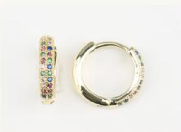 Small gold plated hoop butterfly
