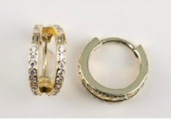 Small gold plated CZ split