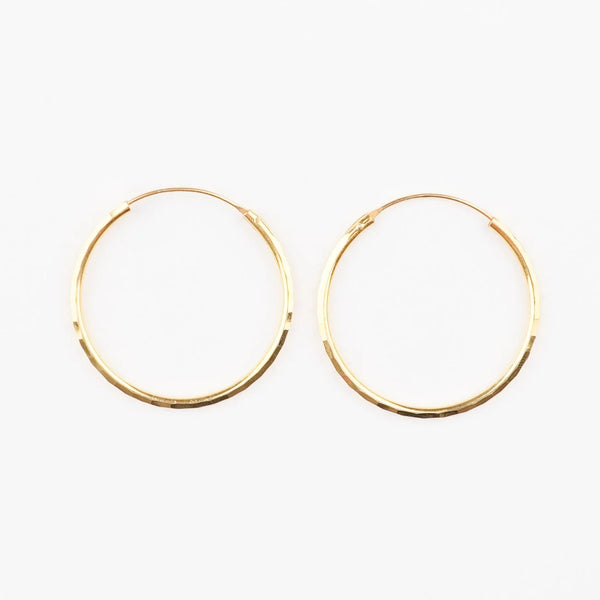 Sterling silver gold plated large round hoop