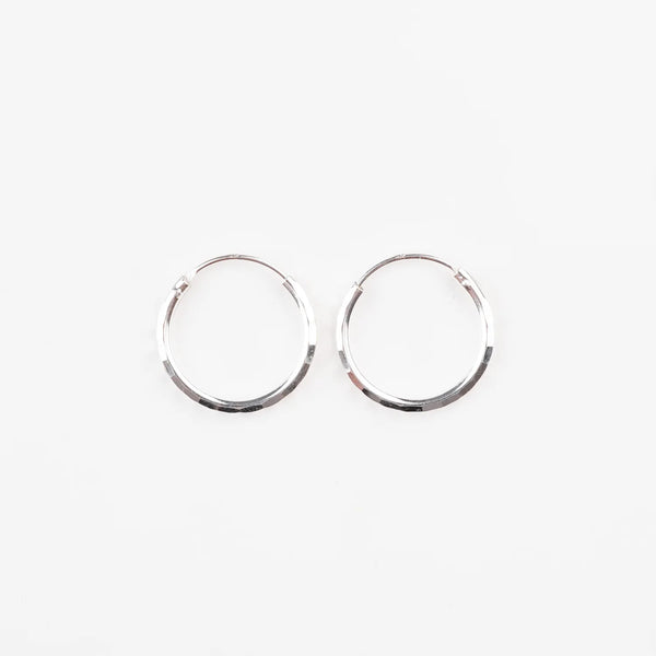 Sterling silver  small round hoop