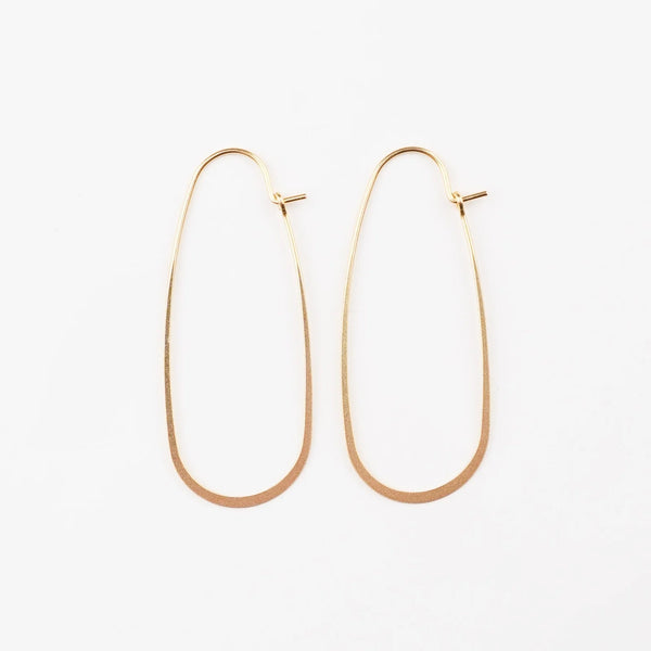 Gold Plated Sterling Silver Long Teardrop Earring