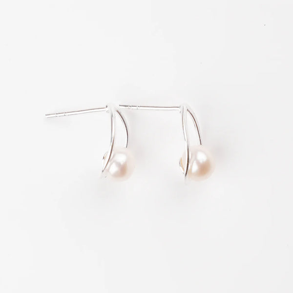Sterling Silver Small Triangle with Pearl