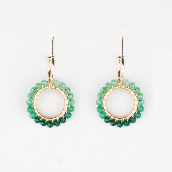 Apatite ombre forward facing hoops