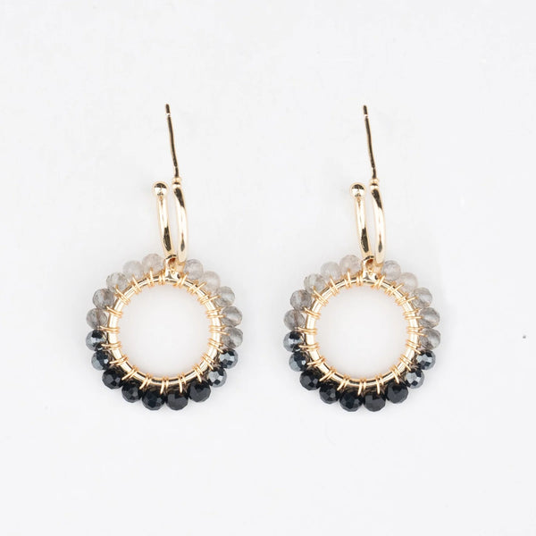 Onyx ombre forward facing hoops