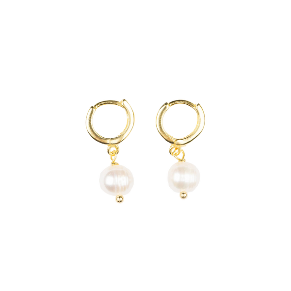 Fresh Water Pearl on Tiny Huggies