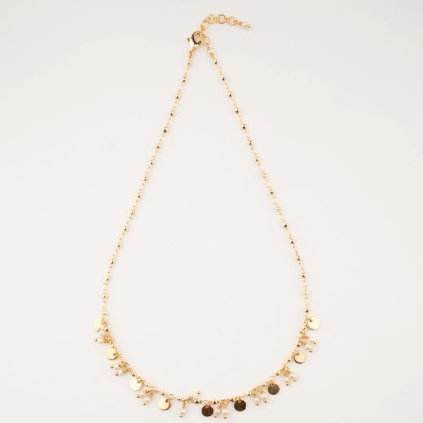 Short Fresh Water Pearl Wire Wrapped Necklace