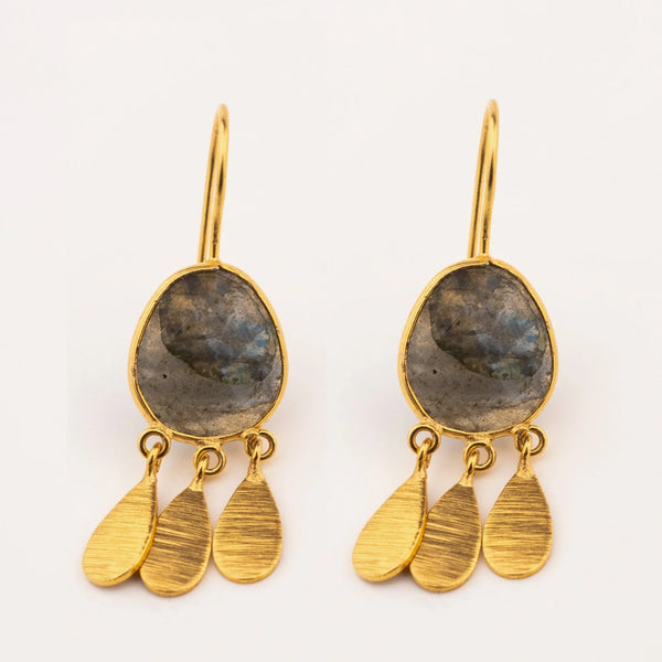Labradorite bezel earrings ST
