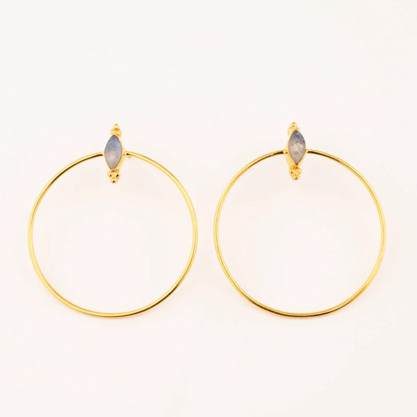 Circle earring with moonstone ST