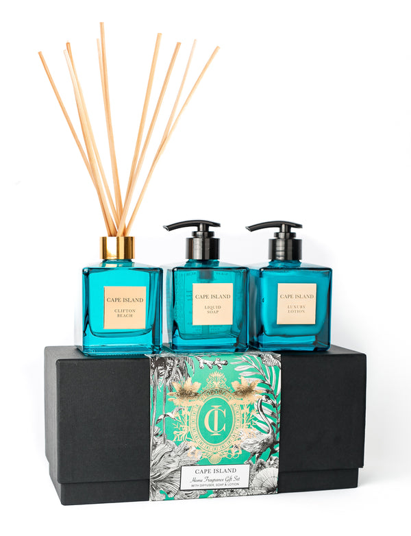 Clifton Beach Luxury Liquid Soap and Lotion with Fragrance Diffuser 3 x 150ml