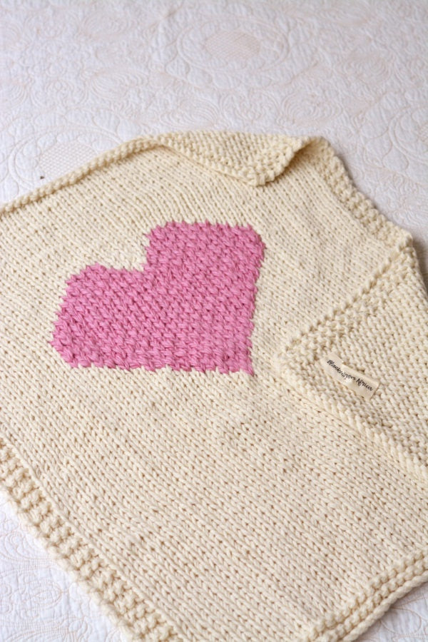 HEART BLANKET COT SIZE BLANKET